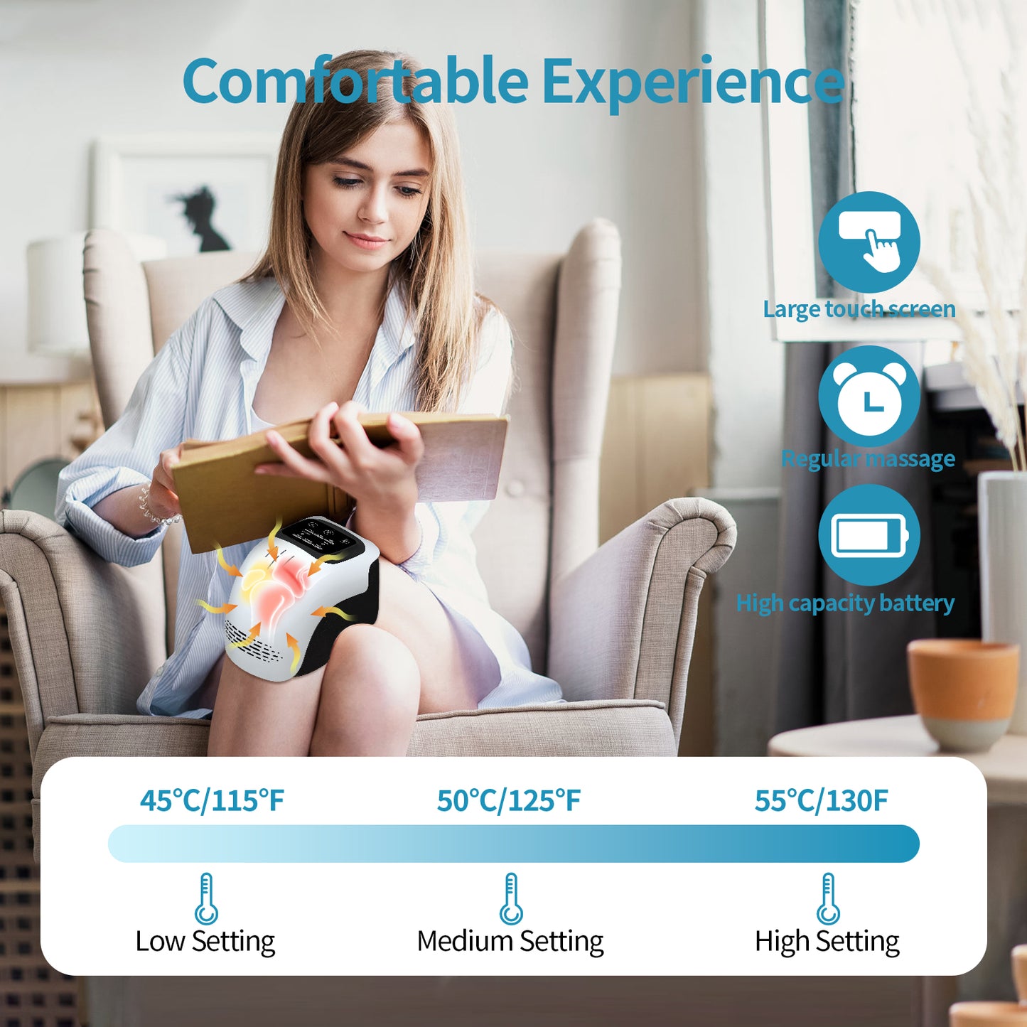 Intelligent Heating Knee Massager