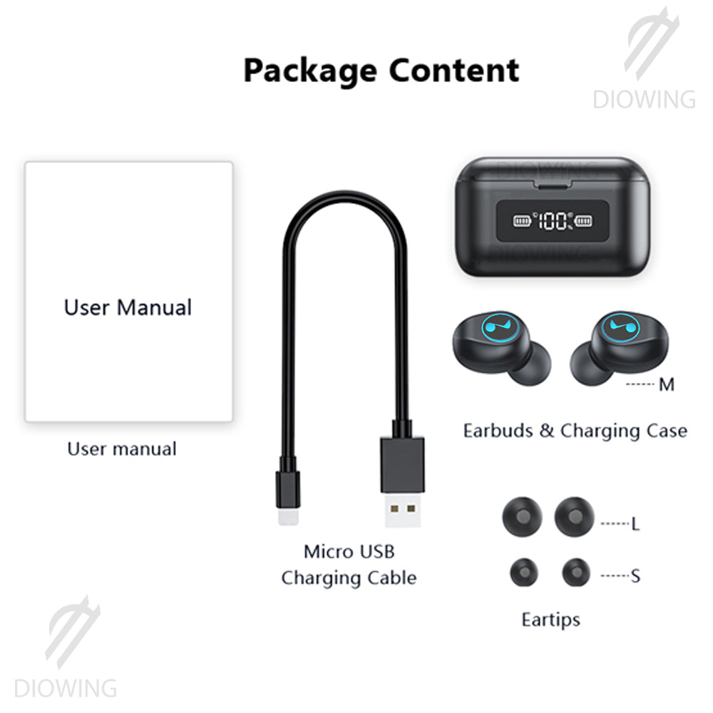Action daily - Wireless earphones with Battery display